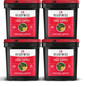 480 Serving Freeze Dried Vegetables (4, 120 serving buckets)