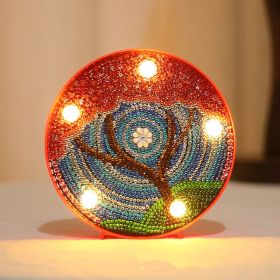 Diamond Painting Full Diamond Creative Led Modeling Lamp (Option: 15X15X3CM-ZXD013)