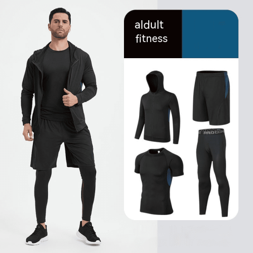 Fitness Suit Men's Morning Running Night Running Sports Quick-drying Five-piece Tights Foot Basketball Training Wear Wholesale Fitness Suit Men's Morning Running Night Running Sports Quick-drying Five-piece Tights Foot Basketball Training Wear Wholesale