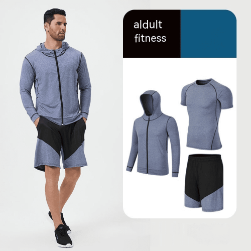 Fitness Suit Men's Morning Running Night Running Sports Quick-drying Five-piece Tights Foot Basketball Training Wear Wholesale Fitness Suit Men's Morning Running Night Running Sports Quick-drying Five-piece Tights Foot Basketball Training Wear Wholesale