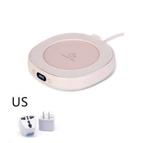 Milk Coffee Heating Base Office Home (Option: Pink-US)