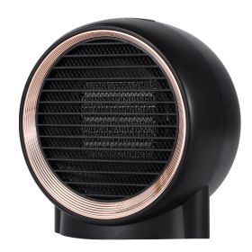 Desktop Mini Fan Heater Small Household (Option: Black-220V European Standard)