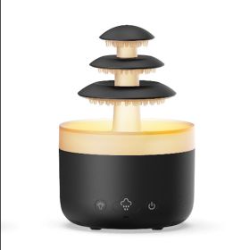 Yunyu Aroma Diffuser Colorful Gradient Ambience Light Humidifier (Option: 131 Black-UK)