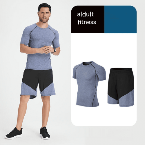 Fitness Suit Men's Morning Running Night Running Sports Quick-drying Five-piece Tights Foot Basketball Training Wear Wholesale Fitness Suit Men's Morning Running Night Running Sports Quick-drying Five-piece Tights Foot Basketball Training Wear Wholesale