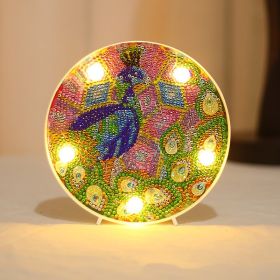 Diamond Painting Full Diamond Creative Led Modeling Lamp (Option: 15X15X3CM-ZXD010)