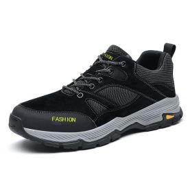 Men's Sports Fashionable Outdoor Platform Hiking Shoes (Option: Black-47)