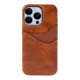 Leather Anti-aging Card-inserting Mobile Phone Protective Cover (Option: Brown-Google Pixel6A)