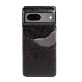 Leather Anti-aging Card-inserting Mobile Phone Protective Cover (Option: Black-Google Pixel3)